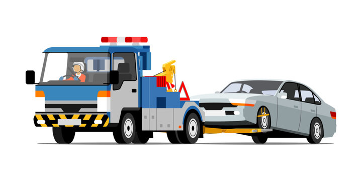 Tow truck+Car_One angle_01A