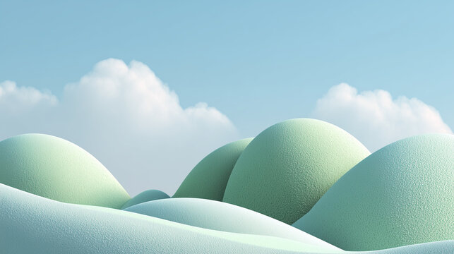 spring landscape with balloons vector illustration