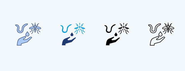 Fototapeta premium Tropical Disease Multiple Icon Illustration Vector