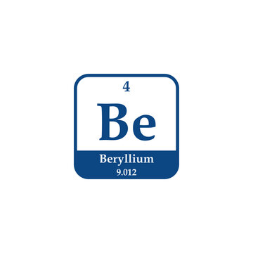 Symbol of the element beryllium