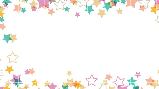 Colorful Hand Drawn Plaid Star Frame Animation