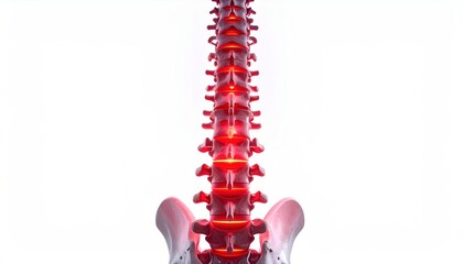 Naklejka premium Human Spine Anatomy Detailed Medical Illustration.