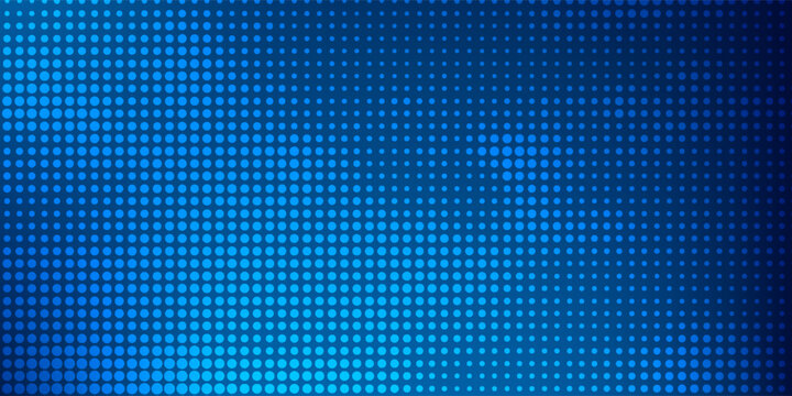 Vibrant blue dotted texture with smooth halftone gradient, ideal for technology and business design