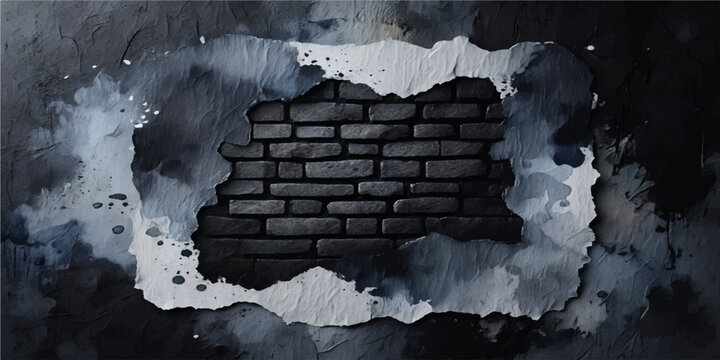 Scary Halloween skull on an old grunge wall map of Europe texture background