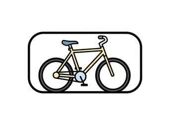Fototapeta premium Minimalist Bicycle Illustration in Flat Design Style - Vector Bike Icon on White Background
