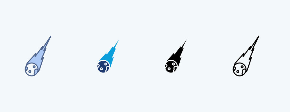 Comet Trail Multiple Icon Illustration Vector