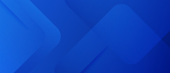 Fototapeta na wymiar Abstract blue geometric background with overlapping rounded diagonal shapes, modern minimal gradient design for corporate banner, website header, and digital wallpaper