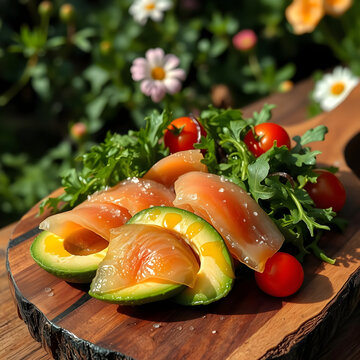 Ensalada saludable con toque gourmet y presentaci&oacute;n art&iacute;stica