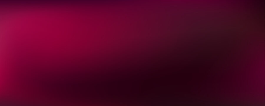 Dark plum noir color gradient background. Abstract cherry gradation wallpaper. Blurred smooth red purple backdrop. Luxury elegant burgundy texture for banner, flyer, presentation. Vector illustration