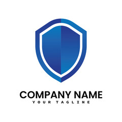 Naklejka premium Technology protection shield sman logo icon vector template.