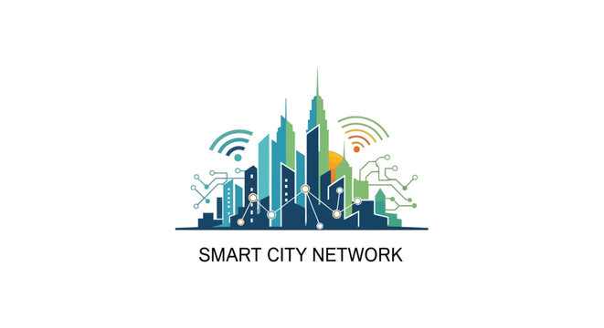 Smart City Network Logo Design.