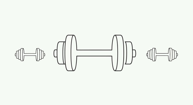 Dumbbell Weights for Fitness and Exercise.