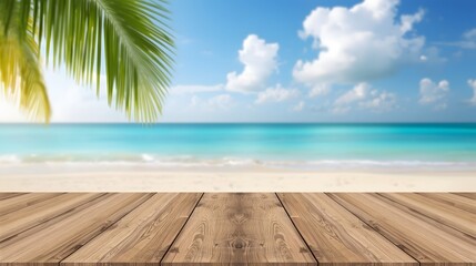 Fototapeta premium Professional photo of Beautiful beach background. Built with AI. AI generate.