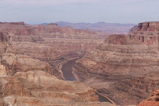 A Bird's Eye View: The Dramatic Red Rock Gorge at Guano Point Hualapai Reservation 