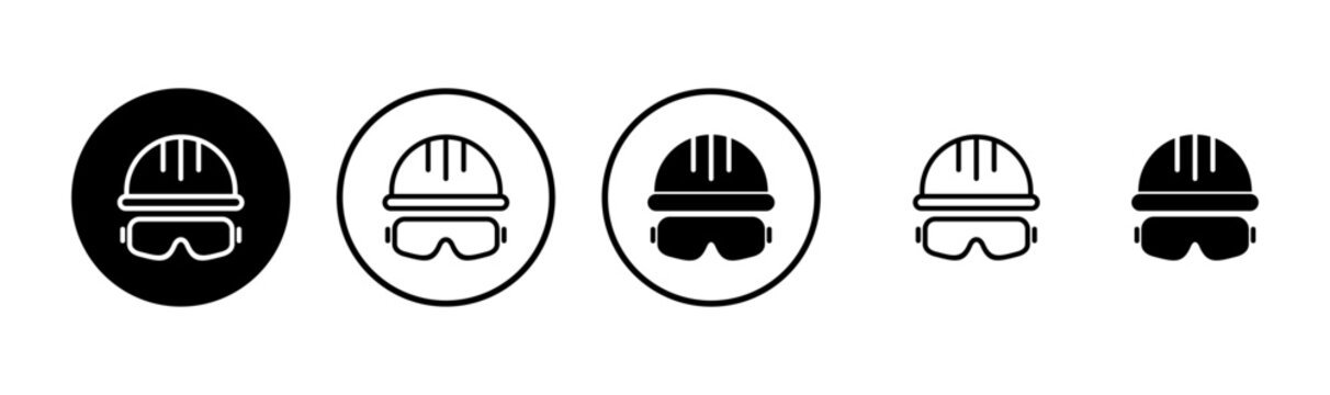 Helmet icon logo design. Motorcycle helmet sign and symbol. Construction helmet icon. Safety helmet