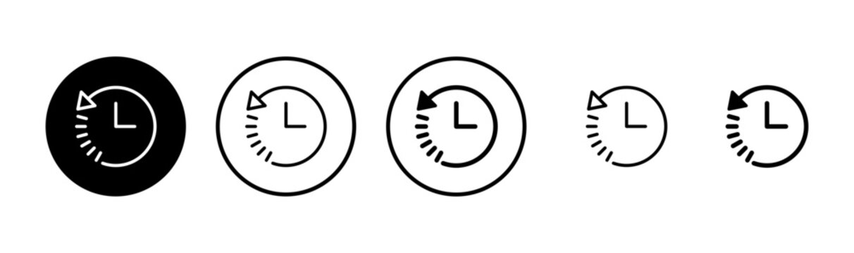 History icon logo design. recent event history sign and symbol