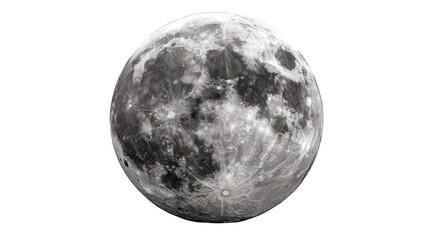 Fototapeta premium A close-up view of the moon on a transparent background