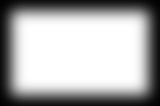 rectangle square shape element of vignette border edge frame with narrow black gradient shadow overlay isolated on transparent background useful for elements of retro vintage photo or video effect 