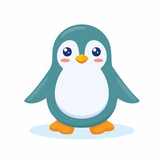 Fototapeta premium Cute Cartoon Penguin Character - Adorable Arctic Animal Illustration