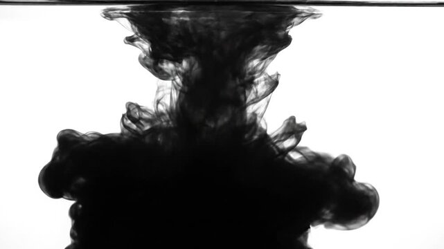 Public domain footage of black smoke rising in water column