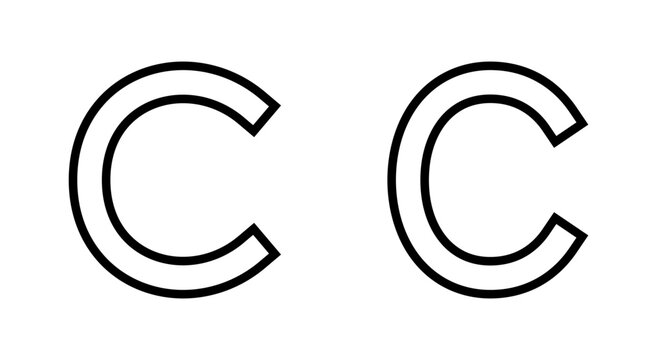 Copyright icon symbol for apps and websites. copyright sign and symbol