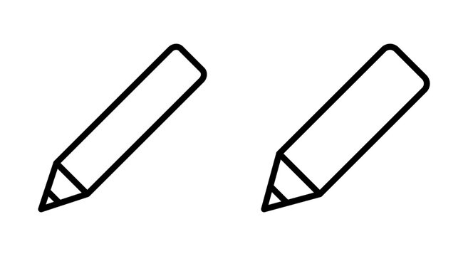 Pencil icon symbol for apps and websites. pen sign and symbol. edit icon vector