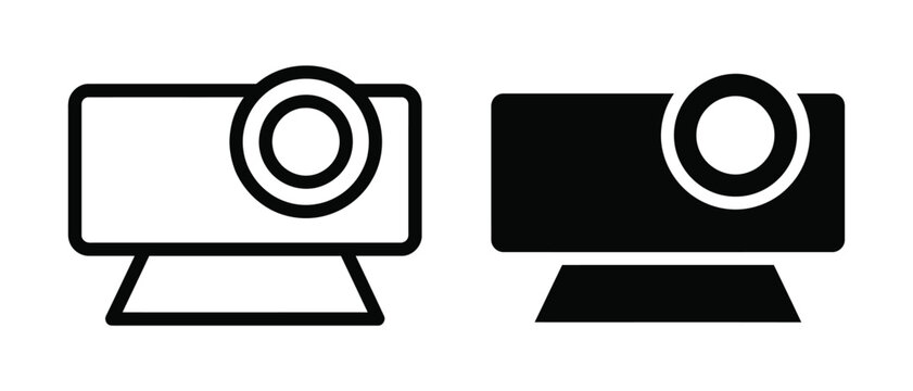 Two web camera icons in different styles Vector