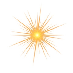 Fototapeta premium Abstract sunburst vector illustration with bright yellow and orange rays glowing in an energetic background design