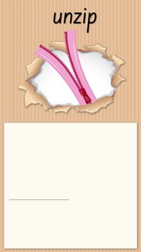 Educational Animation Teaching the Letter U with Unzip Illustration and Writing Practice