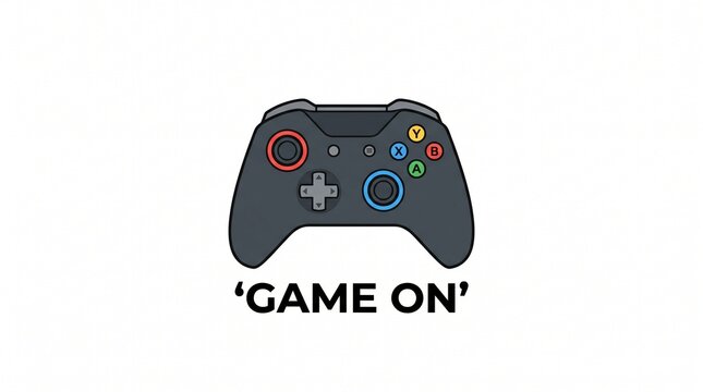 Game on vector illustration style background 
