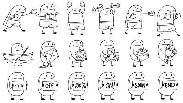 Collection of meme cartoon characters