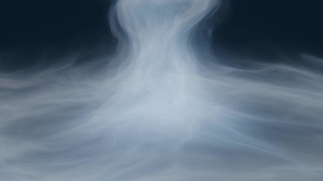 Ephemeral Dance of Vapor: A wispy veil of ethereal vapor ascends, its delicate form swirling gracefully against a deep, mysterious backdrop.