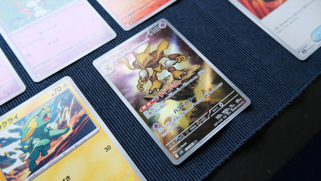 Tangerang, Indonesia on 16 January 2026: a collection of regular and Art Rare cards from Pokemon Trading Cards Mega Brave and Mega Symphonia Japanese edition. Japanese Pokemon TCG