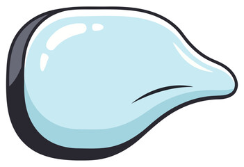 Fototapeta premium Water drop icon glossy minimal vector illustration isolated for liquid design use