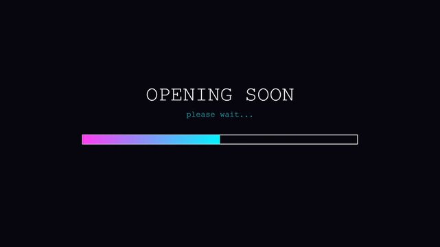 Business Launch Banner Starting Soon with Gradient Loading Bar