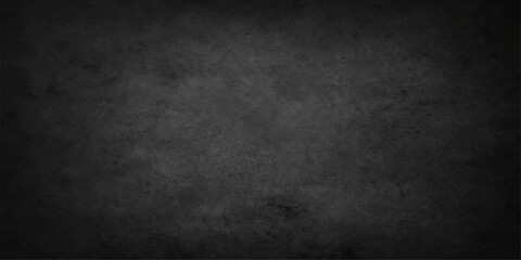 Fototapeta premium A dark vintage grunge background featuring a rough black stone wall texture with a dirty gray concrete surface and old paper patterns for a blank textured backdrop design