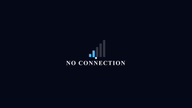 Minimalist digital screen showing no wifi signal message