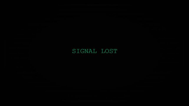 Digital message showing no wifi signal and lost connection
