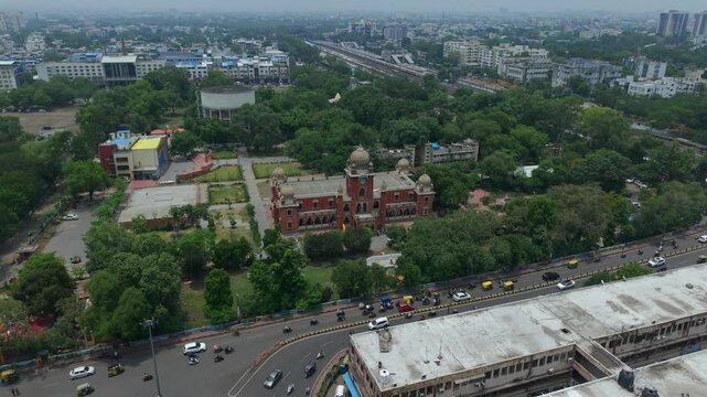 Aerial view of Mahatma Gandhi Hall in Indore Madhya Pradesh India