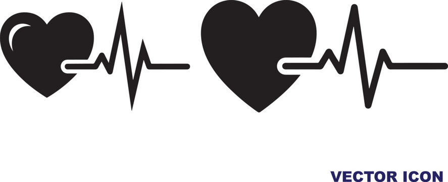 Black heart-shaped with jagged edges and wavy lines