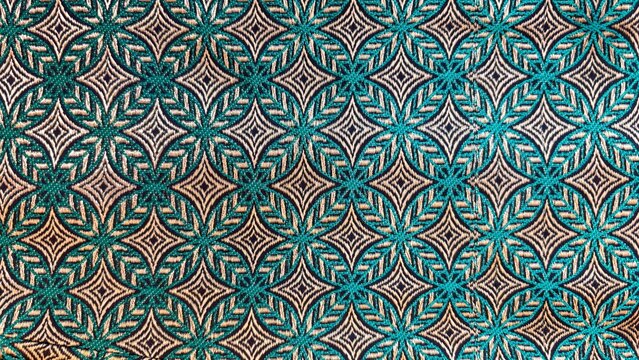 Background with typical Indonesian floral batik motif