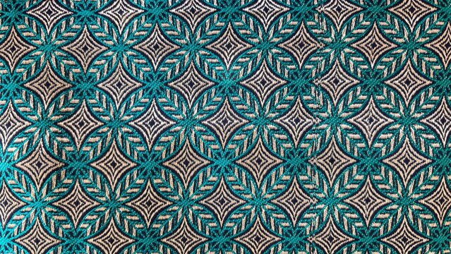 Background with typical Indonesian floral batik motif