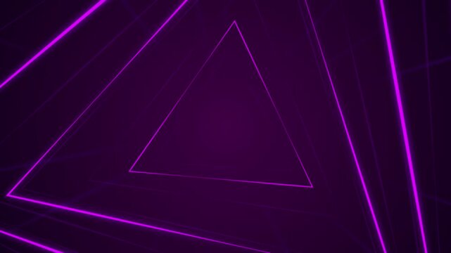 futuristic abstract background glowing line triangle wave tunnel loop