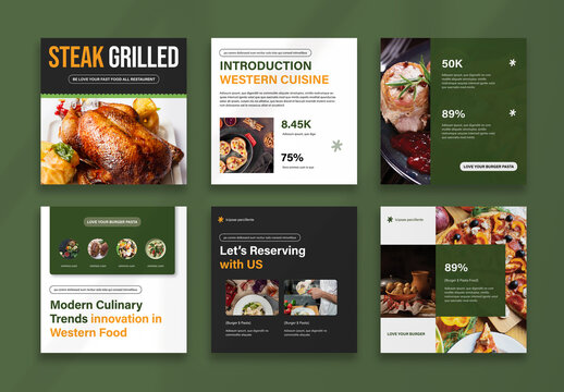 Fast Food Social Media Post Layout