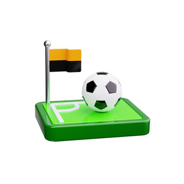 corner kick 3d render icons