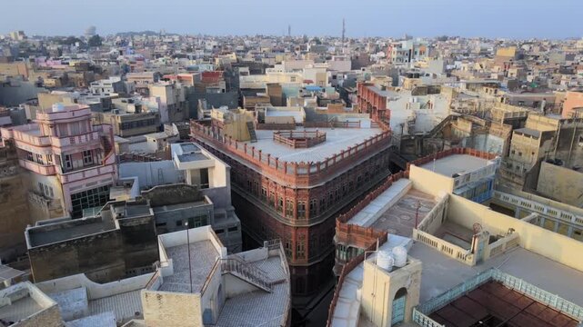 Aerial View of Rampuria Haveli Heritage Architecture in Bikaner Rajasthan India