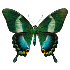 Professional Green Swallowtail Butterfly PNG Isolated Transparent Background © Ab