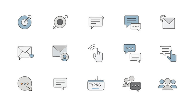 Collection of chat and communication icons 2.