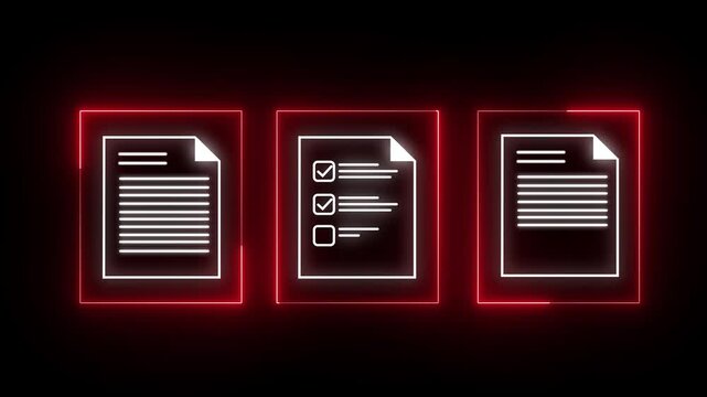 Open red door with arrow and mailbox style design representing business communication concept 4k animation