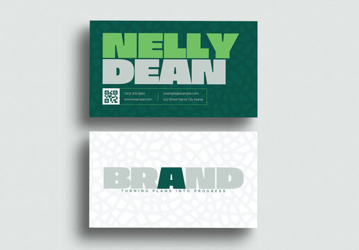 Modern Bold Typography Business Card Template Creative Professional Identity Layout